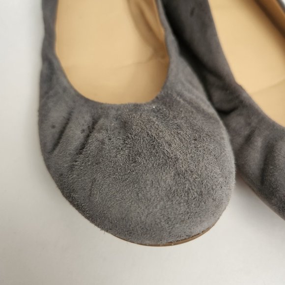 J. Crew gray suede flats ballet sz 8 - Picture 4 of 4